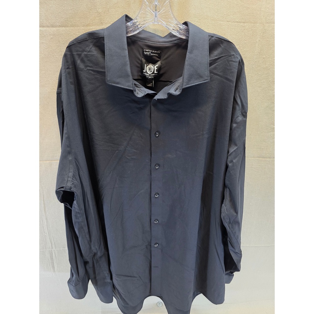 Joseph Abboud JOE Mens Stretch Slim Fit brrr Triple Chill Dress Shirt Black 20 T